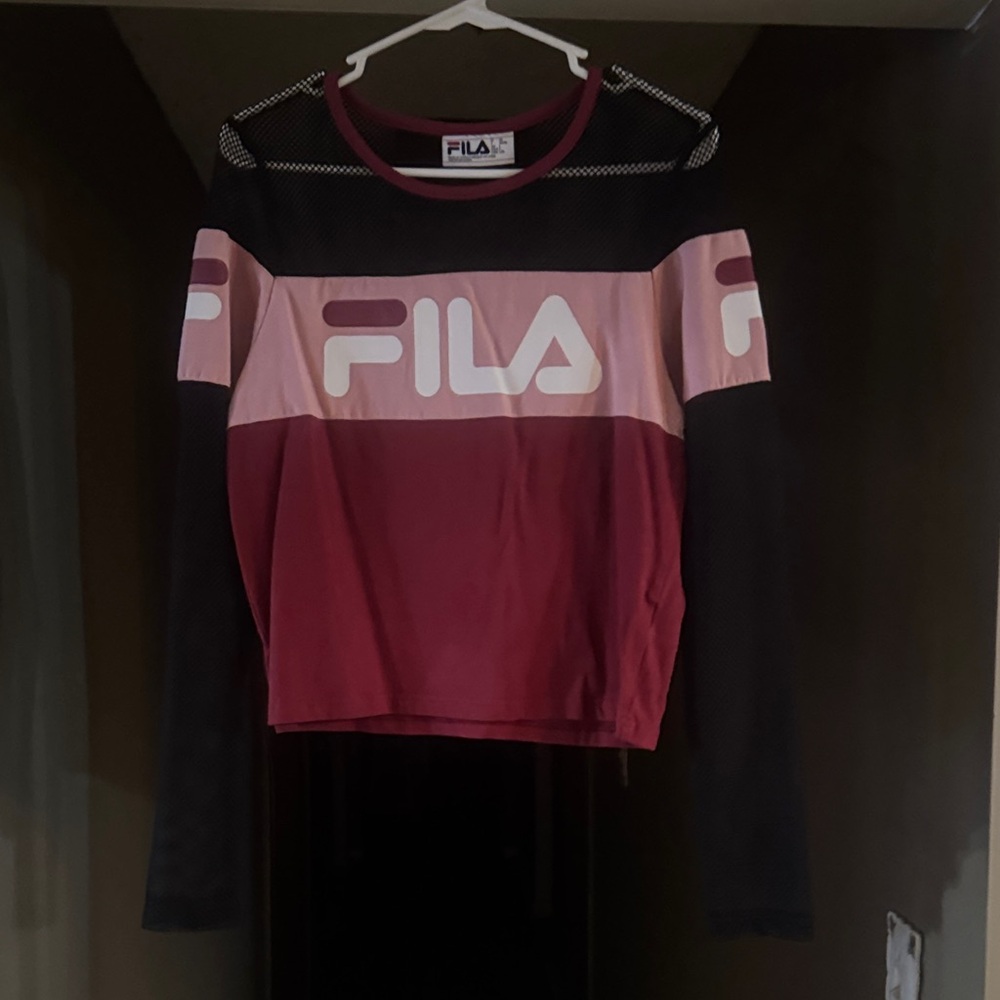 Fila Women's Long Sleeve Top in Pink and Black